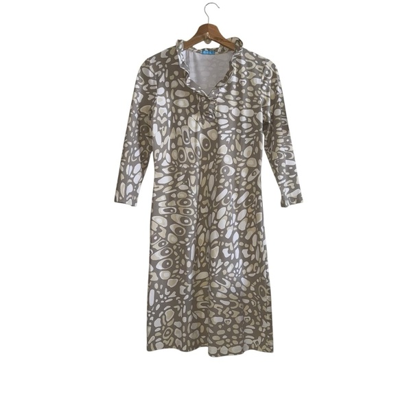 J. McLaughlin Sophia Stretch Midi Stone Print Dress Sz S - Picture 2 of 7